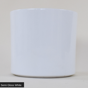 Semi Gloss White Cylinder 10" - ceramic pots - By plantwares™