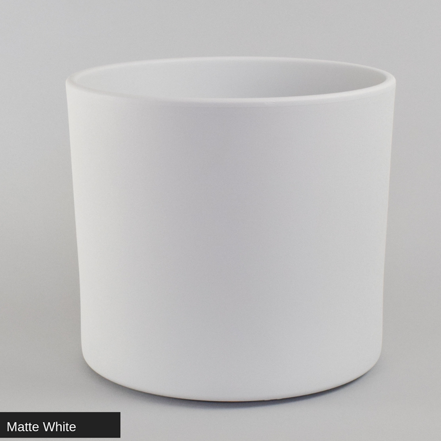 Matte White Cylinder Pot 10" - ceramic pots - By plantwares™