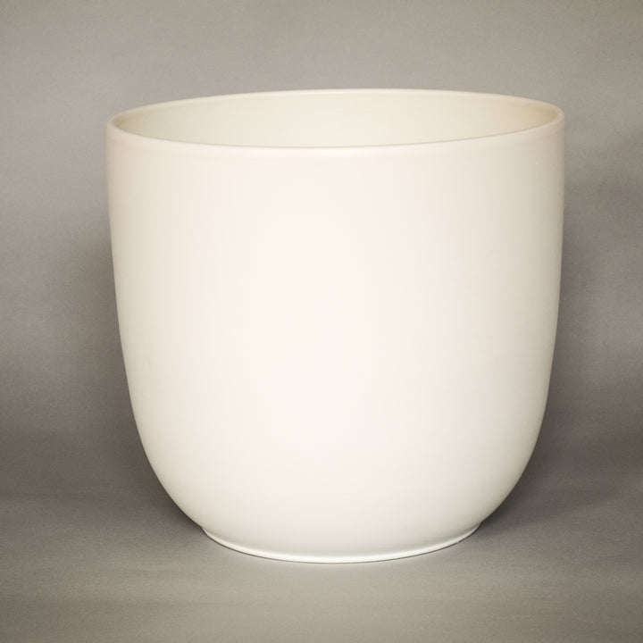 Matte White Tapered Pot 10" - ceramic pots - By plantwares™